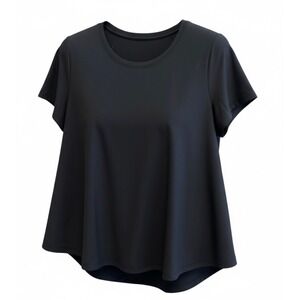 Athletic Works Womens Mesh Back Tee Black Size XL Workout Activewear Top